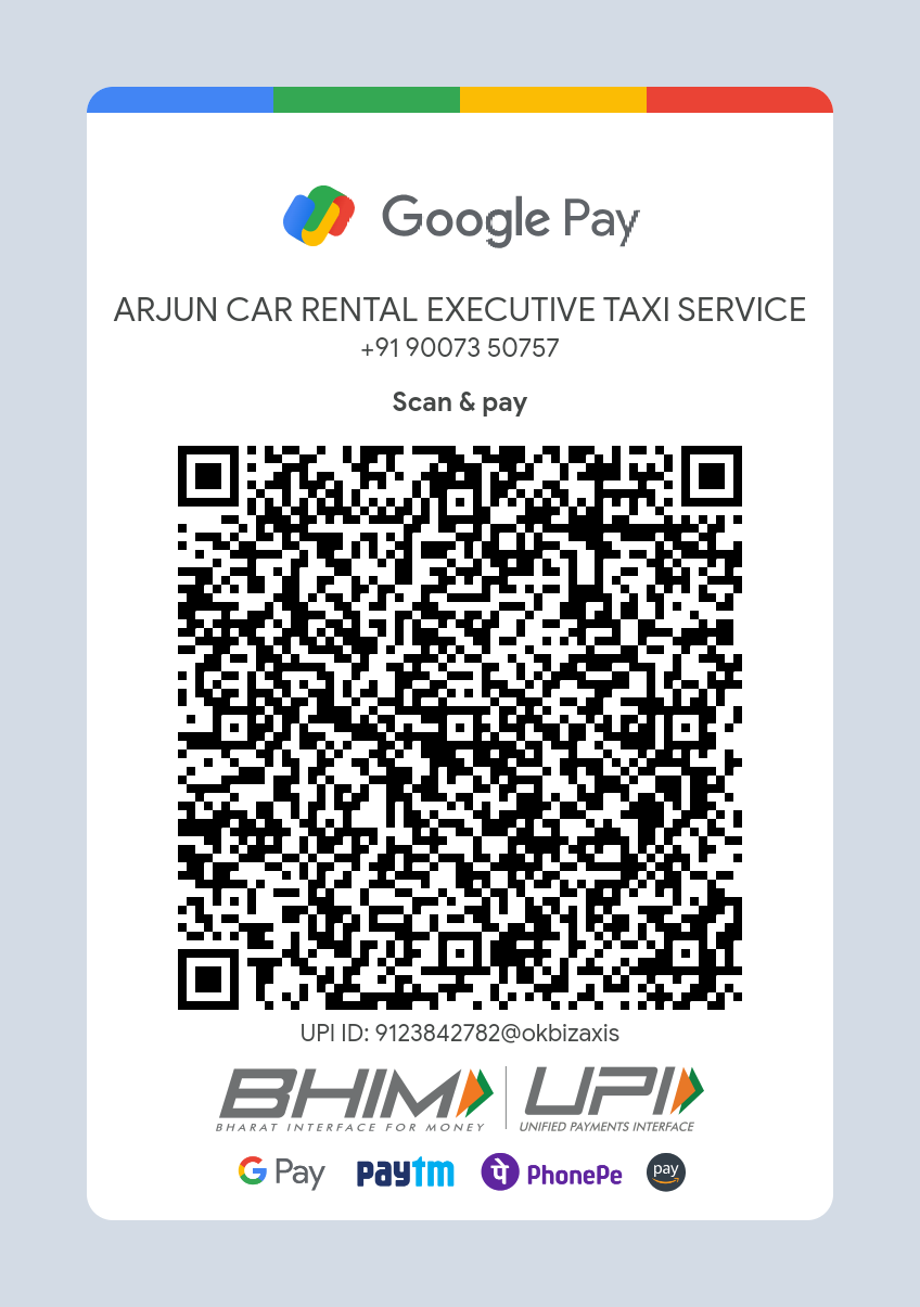 ARJUN CAR RENTAL Payment QR